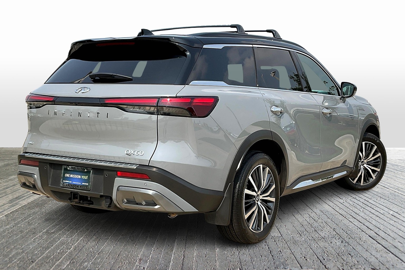 CPO Harbor Gray/Obsidian Black 2025 INFINITI QX60 AUTOGRAPH